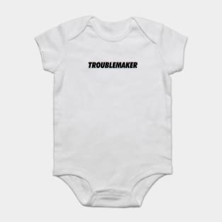 troublemaker black neon outer Baby Bodysuit